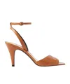 Valentino Ladycrush 86 Embellished Leather Sandals In Yellow-brown
