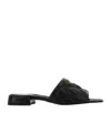 Valentino Black Quilted Nappa Leather Quiltie 67 Slide Sandals In Black