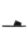 Valentino Viva Superstar Leather And Suede Slides In Black