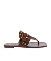 Valentino Open-toed Slippers In Brown