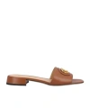 Valentino Open-toed Slippers In Brown