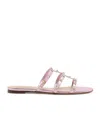 Valentino Rockstud Classic Leather Flats In Nude