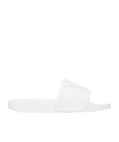Valentino Garavani Open-toed Slippers In White