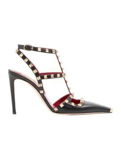 Valentino Garavani Open-back High-heeled Sandals In Black