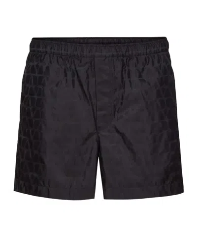 VALENTINO VALENTINO OPTICAL V MID-RISE SWIM SHORTS