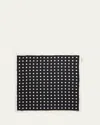 Valentino Opticool Print Silk Scarf In Black