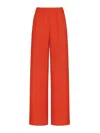 Valentino Elastic Waist Wide-leg Pants In Orange
