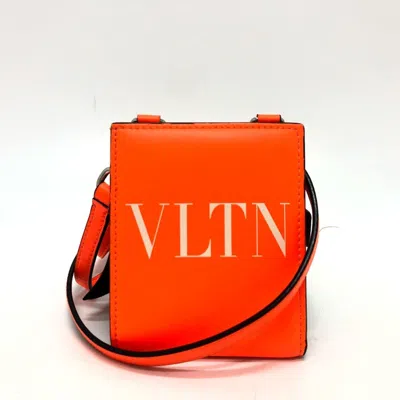 Pre-owned Valentino Garavani Valentino Orange Leather Wallet (bi-fold) ()