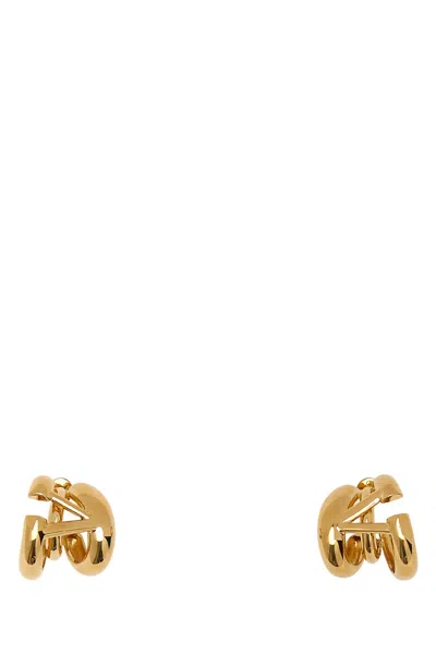 VALENTINO GARAVANI GOLD METAL VLOGO EARRINGS