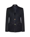 Valentino Men's Cotton Buttoned Blazer In Black