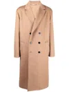 Valentino Notched Lapels Double-breasted Coat In Neutrals