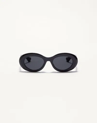 Valentino Garavani Valentino Oval Acetate Eyewear Woman Black/grey 50
