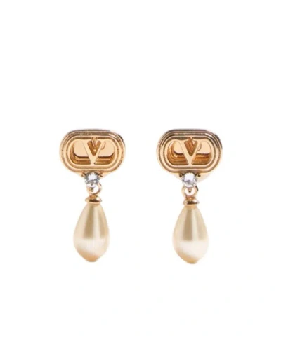 VALENTINO GARAVANI VALENTINO OVALETTE VLOGO SIGNATURE DROP EARRINGS
