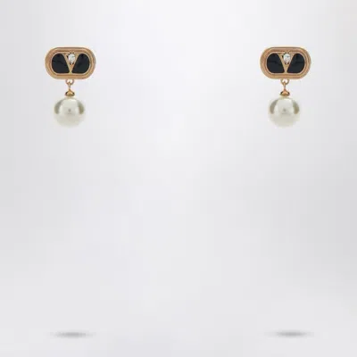 VALENTINO GARAVANI OVAL EARRINGS WITH SWAROVSKI PEARL