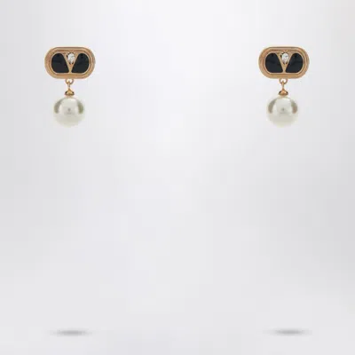VALENTINO GARAVANI VALENTINO GARAVANI OVAL EARRINGS WITH SWAROVSKI PEARL
