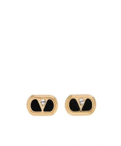 Valentino Garavani Oval Earrings In Yellow
