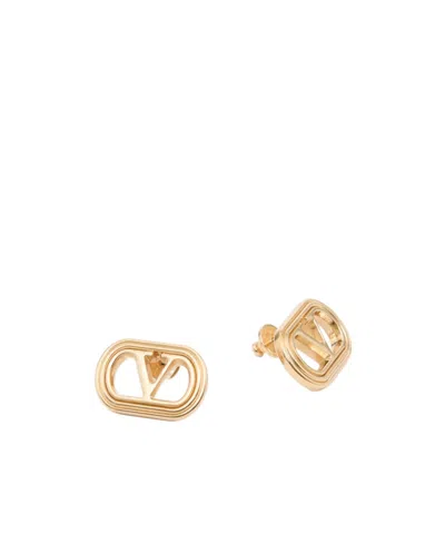 Valentino Garavani Oval Earrings In Yellow