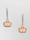 Valentino Oval Metal And Swarovski Crystal Earrings