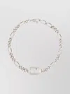 Valentino Oval Metal Chain Link Bracelet In White
