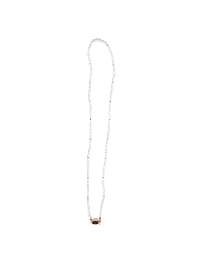 Valentino Garavani Valentino Oval Necklace Pearls And Enamel In Red
