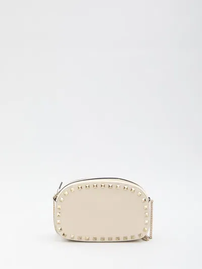 Valentino Garavani Oval Rockstud Bag In White