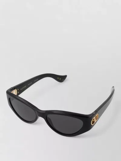 Valentino Oval Sunglasses In Black