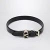 Valentino Crystal Leather Bracelet Featuring Buckle In Black
