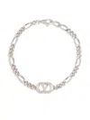 Valentino Oval Metal Chain Link Bracelet In 银色