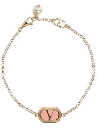 Valentino Garavani Ovalette Bracelet In Gold