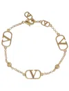 Valentino Garavani Mini Gold-tone Chain With Knurled Sphere And Signature Detail In Gold