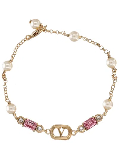 Valentino Garavani Ovalette Bracelet In Gold