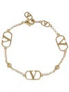Valentino Garavani Mini Gold-tone Chain With Knurled Sphere And Signature Detail In Gold