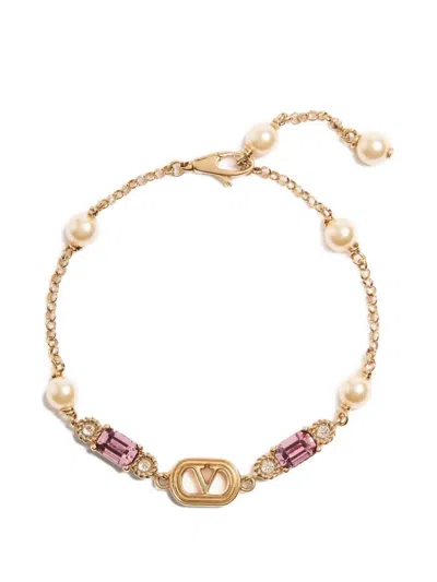 Valentino Garavani Ovalette Bracelet In Orange