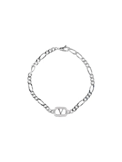 Valentino Garavani Ovalette Chain Bracelet In Metallic