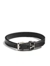 Valentino Leather Ovalette Vlogo Bracelet