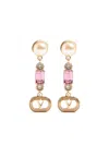 Valentino Ovalette Crystal-embellished Earrings In Multi