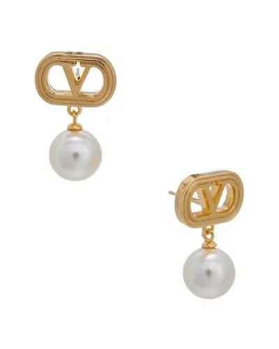 Valentino Garavani Valentino Ovalette Earrings In Gold