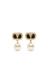 Valentino Garavani Oval Earrings With Swarovski Pearl Women In Gold