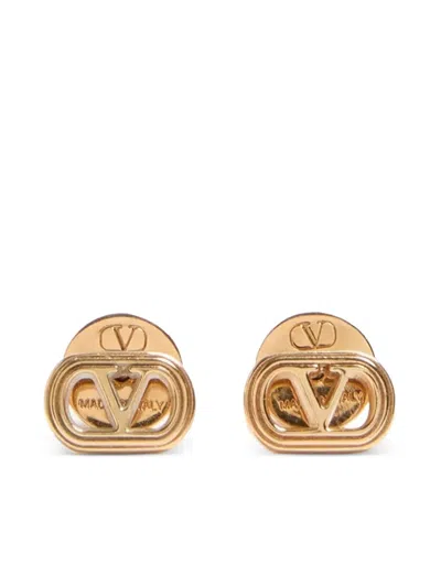 Valentino Garavani Vlogo Signature Stud Earrings In Gold