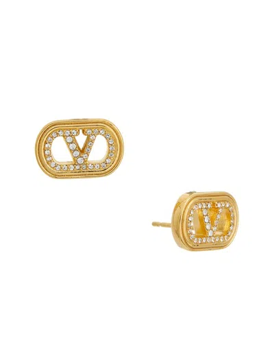 Valentino Garavani Valentino Ovalette Earrings In Gold