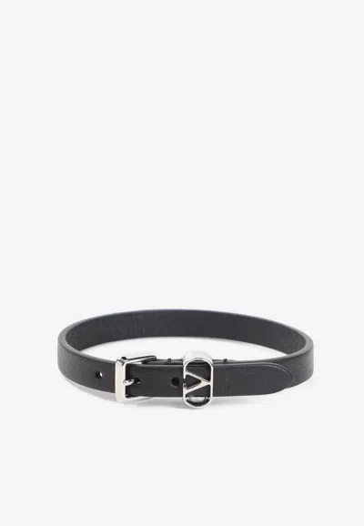 Valentino Garavani Metal Hardware Bracelets Featuring Unique Design In Black