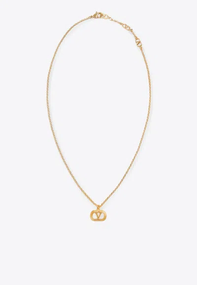 Valentino Garavani Ovalette Logo Necklace