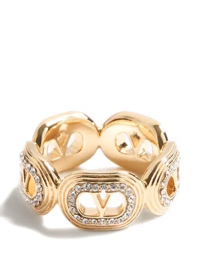 Valentino Garavani Ovalette Metal And Swarovski® Crystal Ring