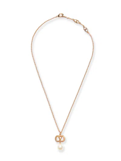 VALENTINO GARAVANI OVALETTE METAL NECKLACE
