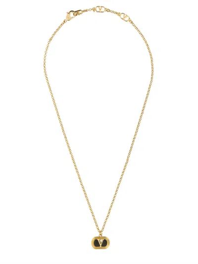 Valentino Garavani Ovalette Necklace In Gold