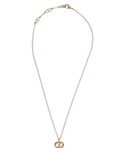 Valentino Garavani Ovalette Necklace In Gold