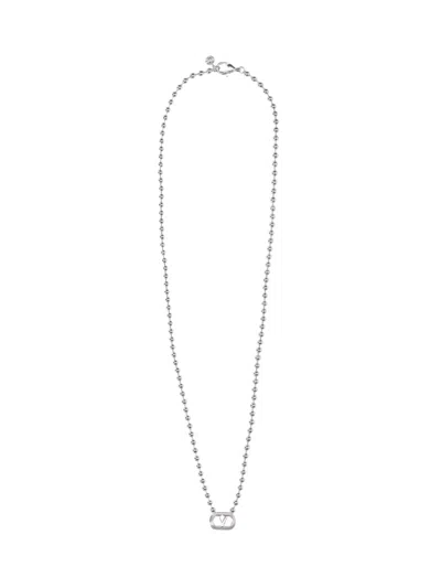 Valentino Garavani "ovalette" Necklace In Silver