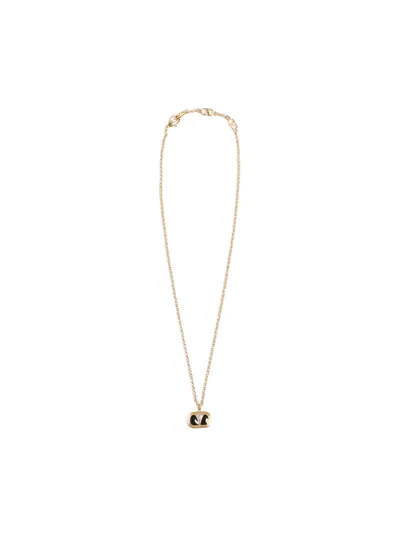 Valentino Garavani Ovalette Necklace With Enamel And Crystal