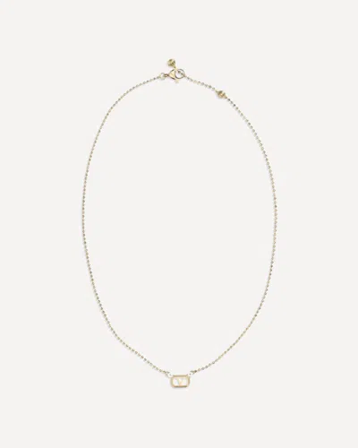 Valentino Garavani Ovalette Necklace With Swarovsky Crystals In Gold