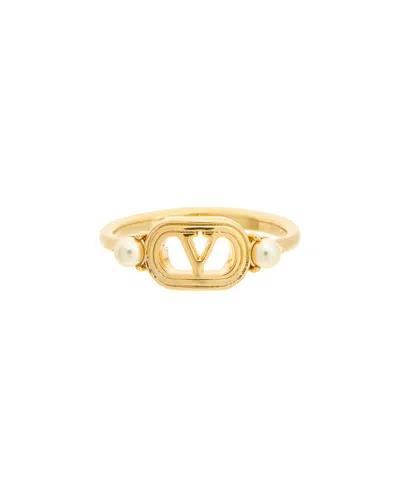 Valentino Garavani Valentino Ovalette Swarovski Ring In Burgundy